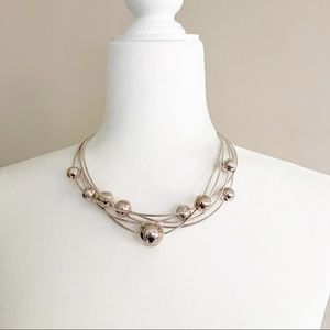 Paola Valentino Sterling Silver 925 Modernist Necklace Multi Strand Sign…